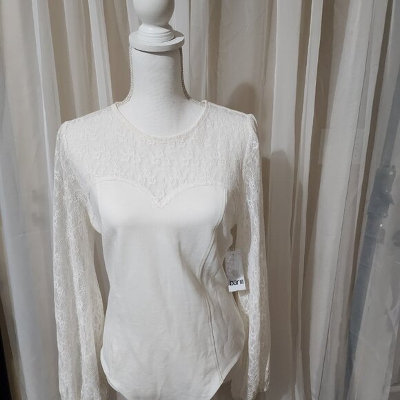 NWT- Lace-Trimmed Bodysuit - Picture 2 of 7